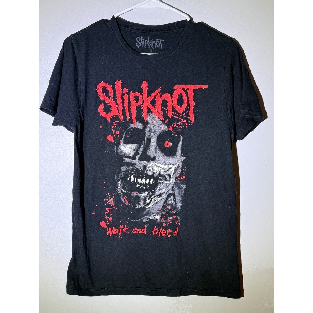 Slipknot Wait and Bleed Graphic T-Shirt Black Mens Small Metal Band‎ Tee